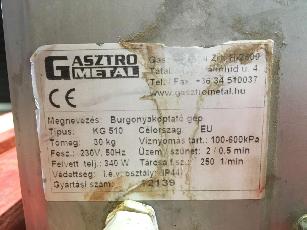 Burgonyakoptató Gasztro Metál – termékfotó bal oldalról