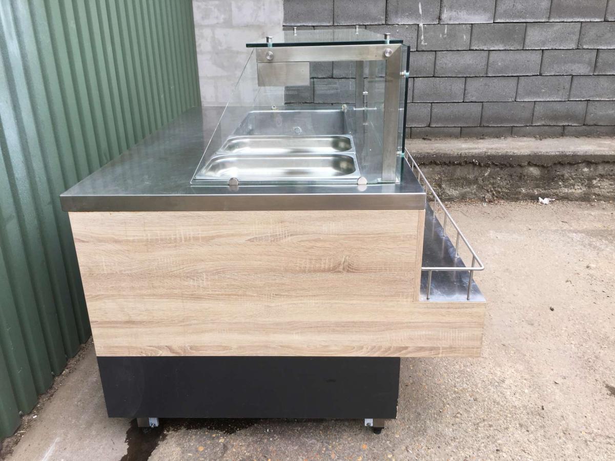 Vízfürdős melegentartó 4 * GN 1/1 – termékfotó jobb oldalról