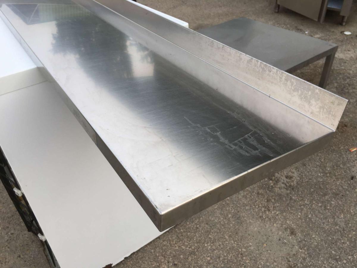 Rozsdamentes konzolos falipolc, 140*30 – termékfotó jobb oldalról