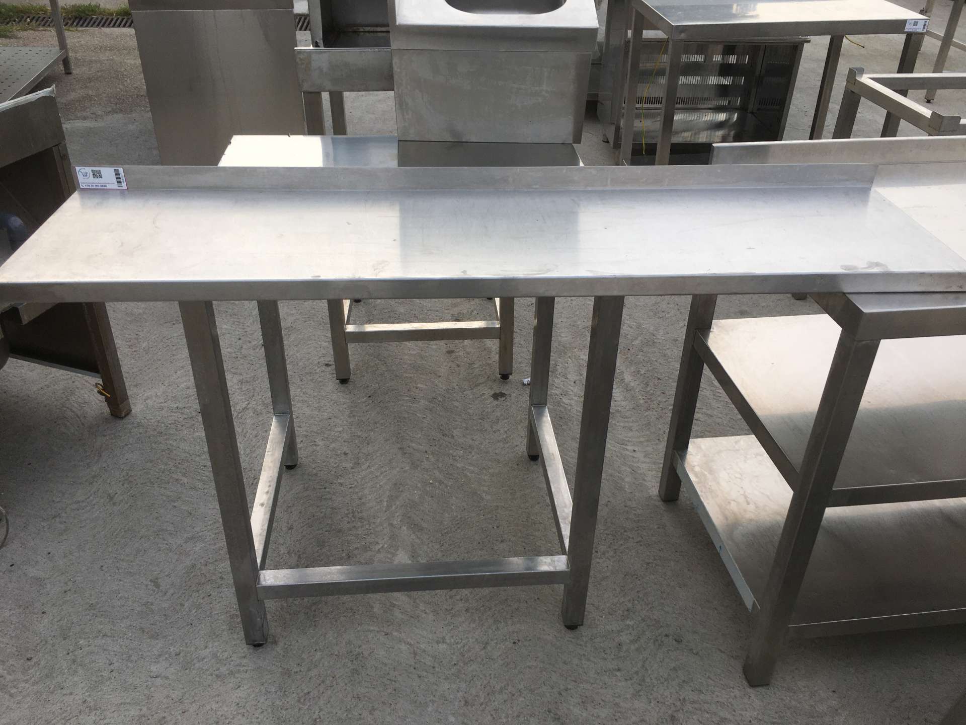 Rozsdamentes konzolos falipolc, 140*35