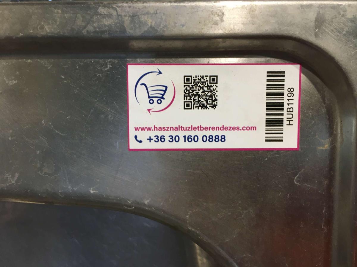 Rozsdamentes beépíthető kézmosó medence – termékfotó jobb oldalról