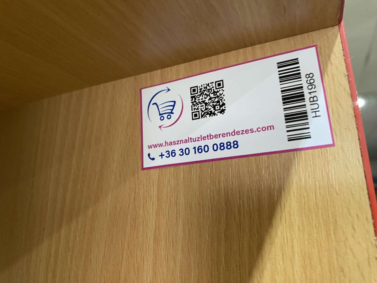 Tároló polc, egyedi, 5 sor polccal – termékfotó felülnézet