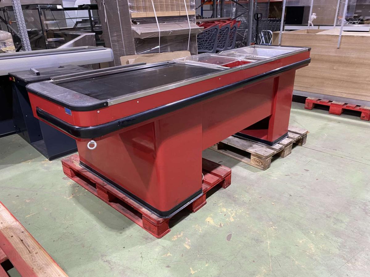 Kasszaasztal, Kolecki szimpla elpakolóval – termékfotó jobb oldalról