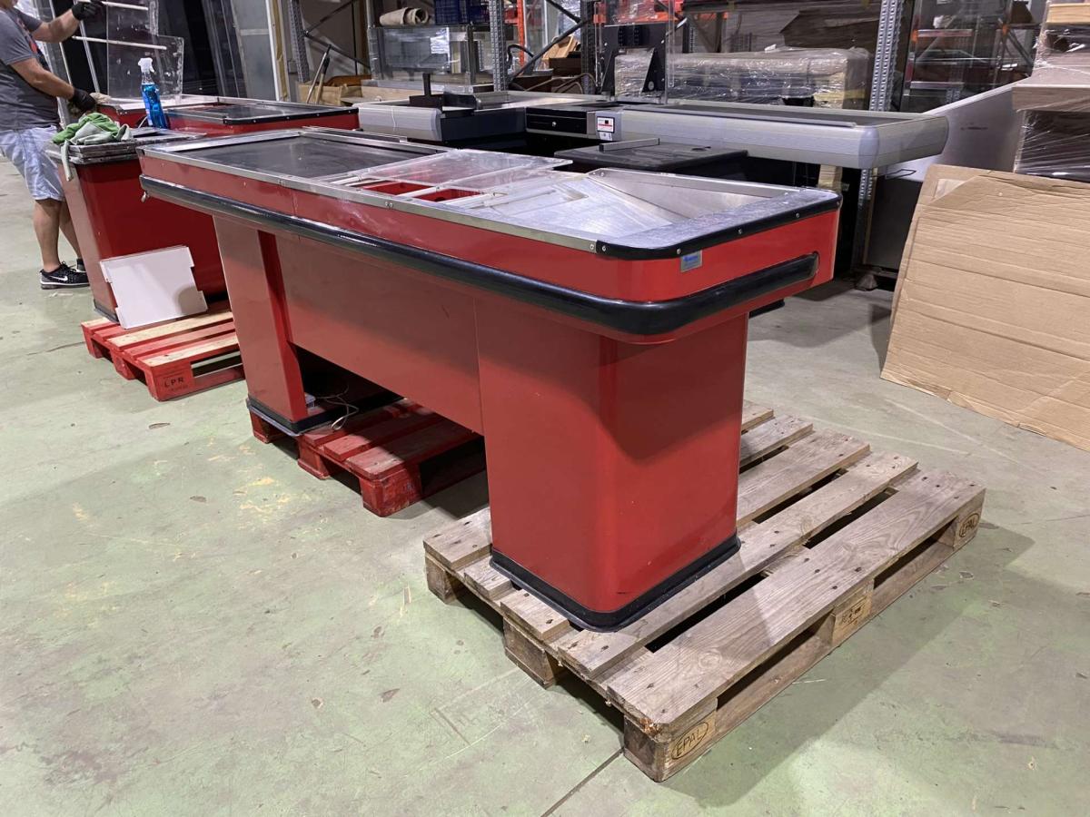 Kasszaasztal, Kolecki szimpla elpakolóval – termékfotó hátulról