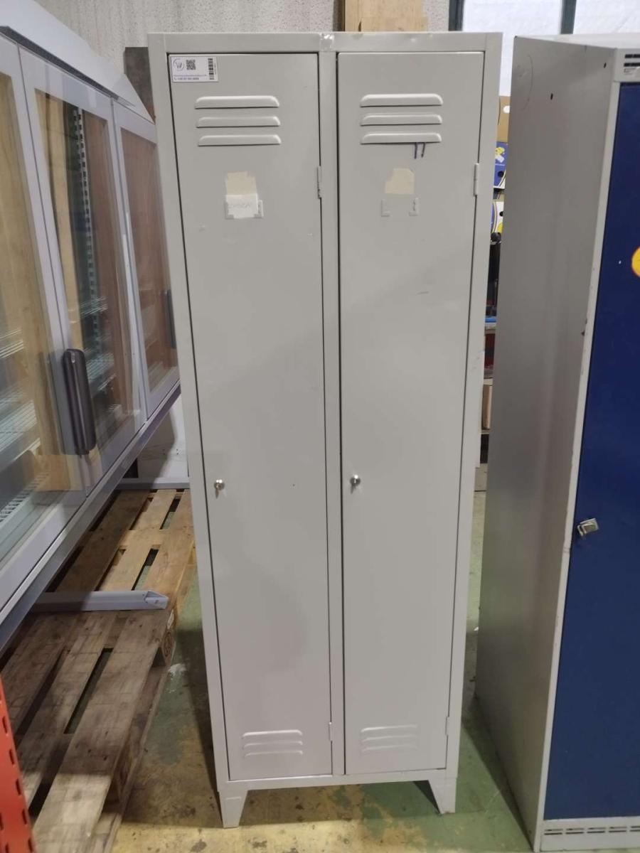 Öltözőszekrény, 2 ajtós METALOBOX PROJECT 2 – termékfotó elölnézet