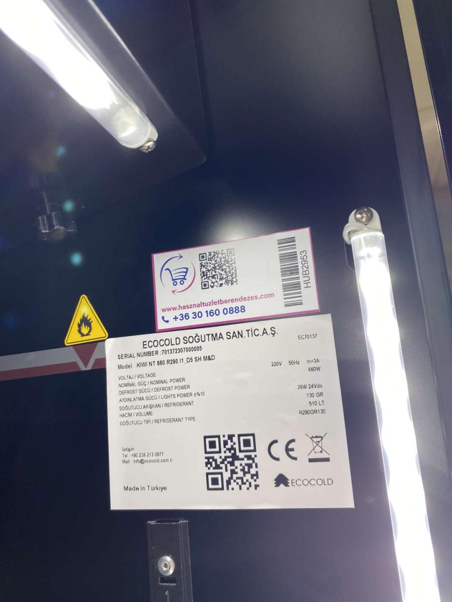 Új ECOCOLD Cherry M&amp;D NT 1D (fagyasztó) beépített aggregátoros hűtő (-) – termékfotó 45° nézet