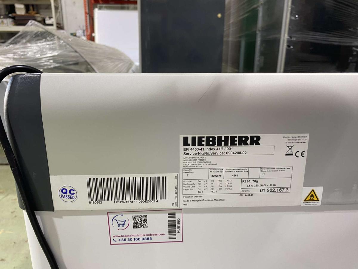 LIEBHERR EFI 4453 Fagyasztó láda - 426 liter – termékfotó hátulról