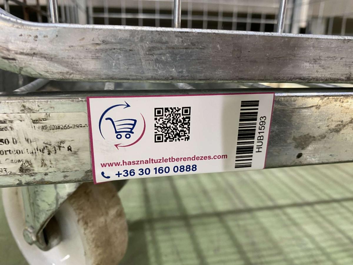 Wanzl négyoldalról zárt rollikocsi, rollkonténer – termékfotó hátulról