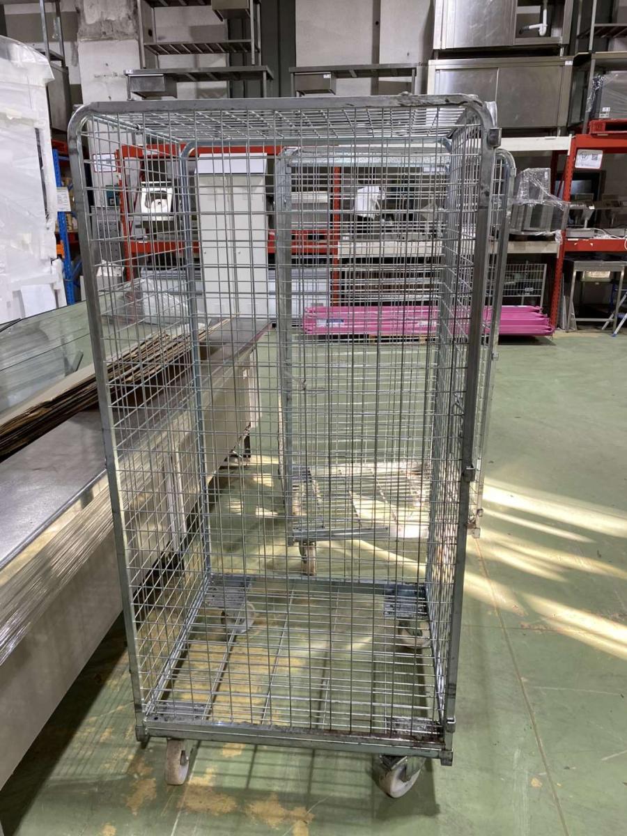 Wanzl négyoldalról zárt rollikocsi, rollkonténer – termékfotó bal oldalról