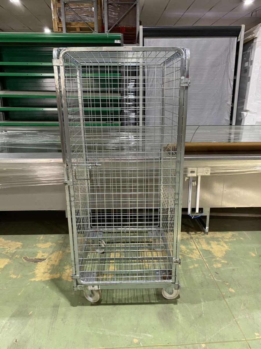 Wanzl négyoldalról zárt rollikocsi, rollkonténer – termékfotó alulnézet