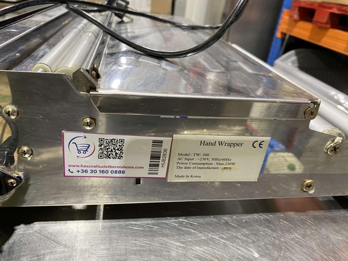 Asztali habtálca fóliázó – termékfotó hátulról