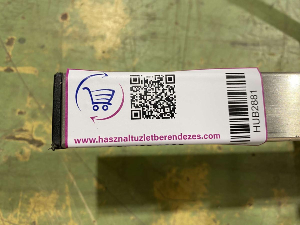 Horogsor kétszintes, rozsdamentes – termékfotó bal oldalról