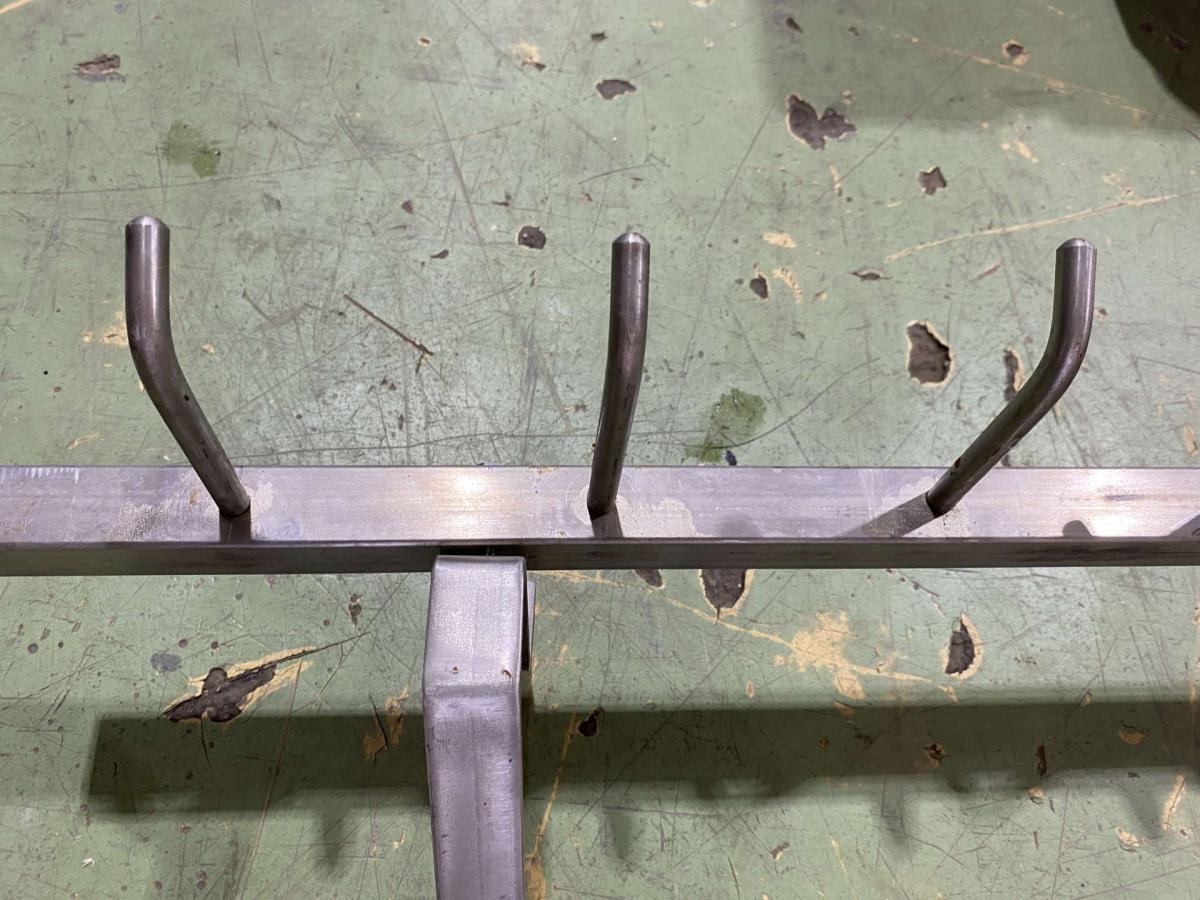 Horogsor kétszintes, rozsdamentes – termékfotó 45° nézet