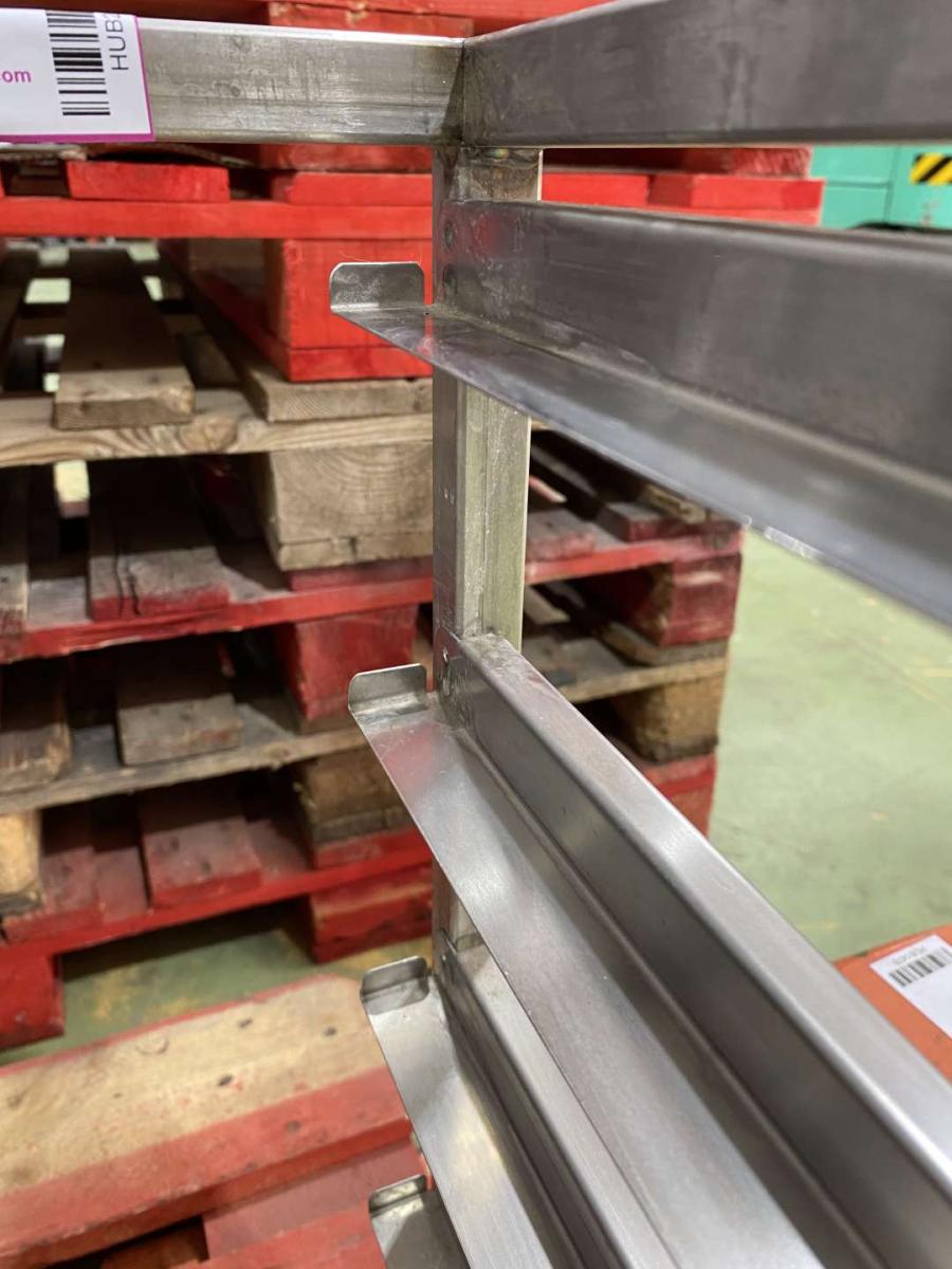 Rozsdamentes tálcatartó állvány 65*43*61 – termékfotó felülnézet