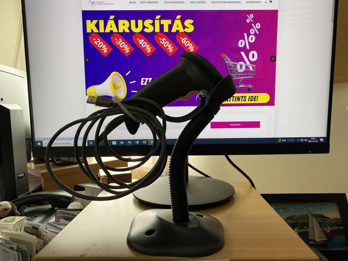 Motorola Symbol vonalkódolvasó LS2208 – termékfotó jobb oldalról