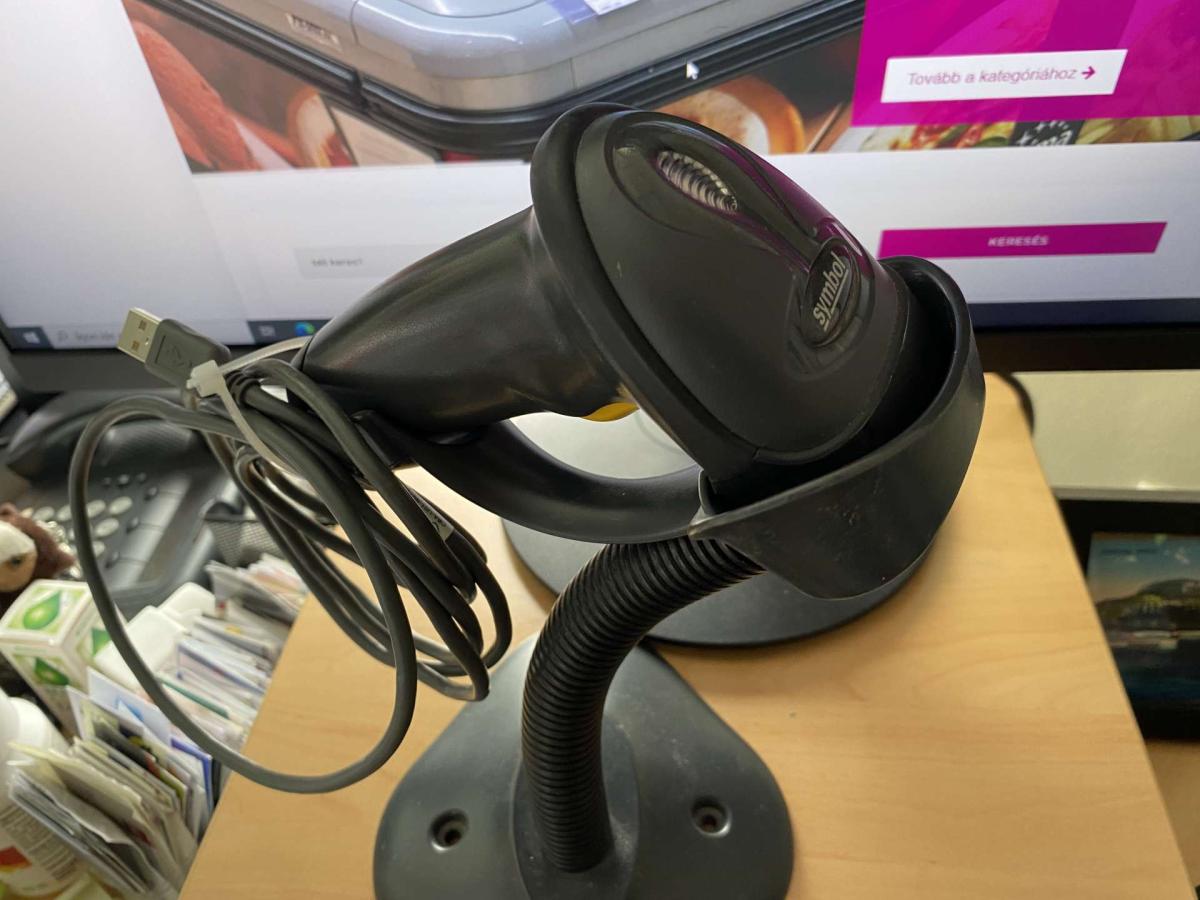 Motorola Symbol vonalkódolvasó LS2208 – termékfotó hátulról