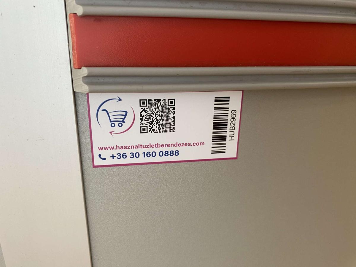 Kasszaasztal Pillen ( Szimpla elpakolós) – termékfotó bal oldalról