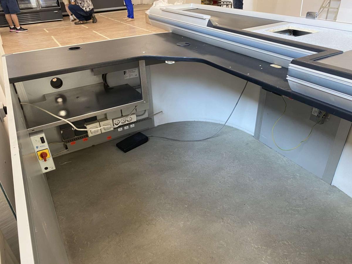 Kasszaasztal Pillen ( Szimpla elpakolós) – termékfotó felülnézet