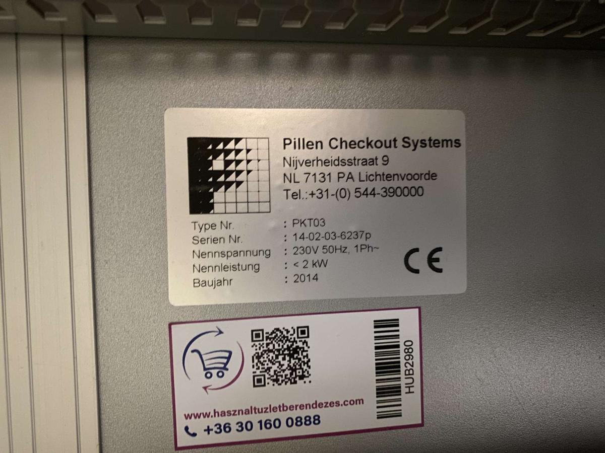 Kasszaasztal Pillen ( Balos ) – termékfotó hátulról