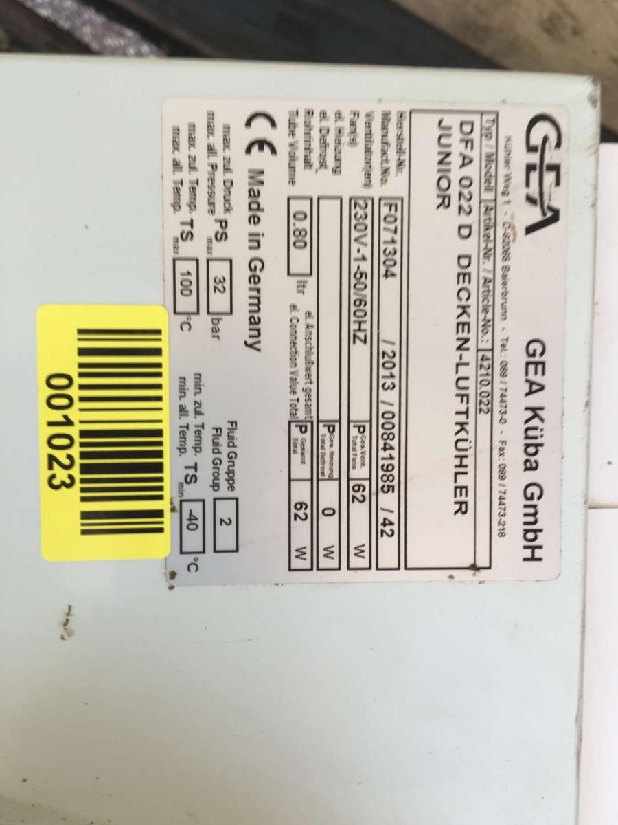 Elpárologtató GEA KÜBA DFA és DPB 022 (Junior) – termékfotó jobb oldalról