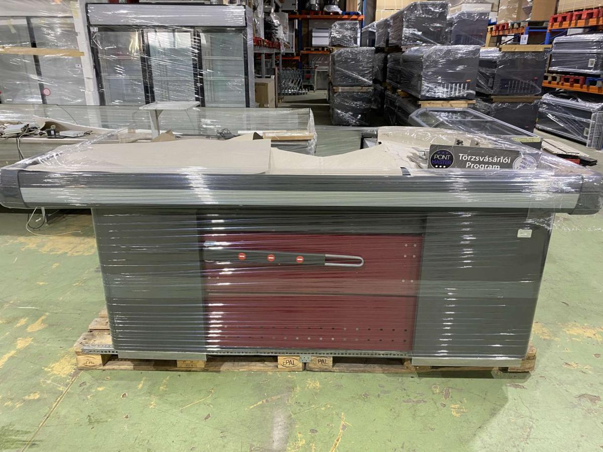 Kasszaasztal, Marsanz dupla elpakoló antracit-bordó – termékfotó (12. kép)