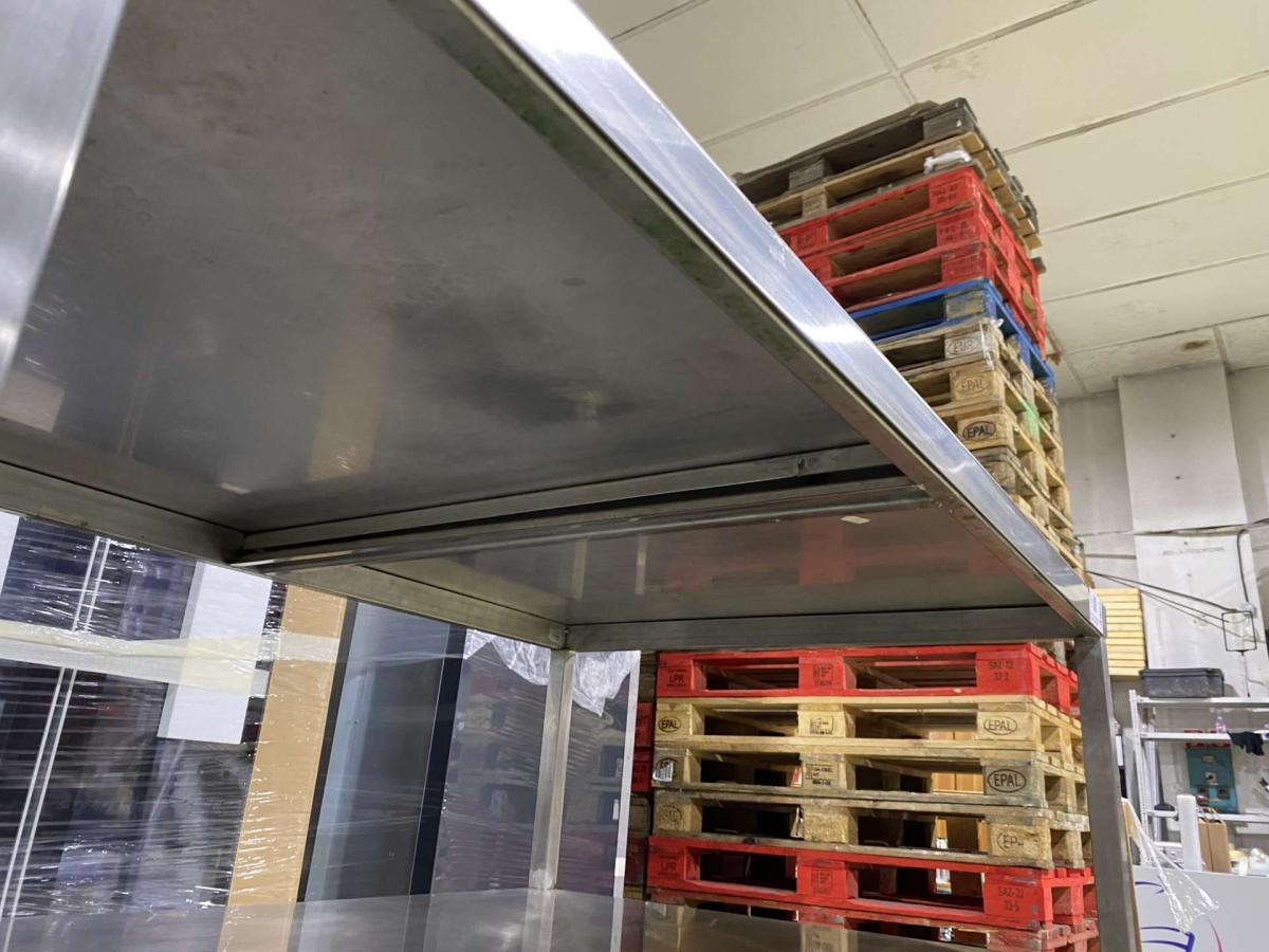 Rozsdamentes állvány, tároló 120*80*125 – termékfotó hátulról