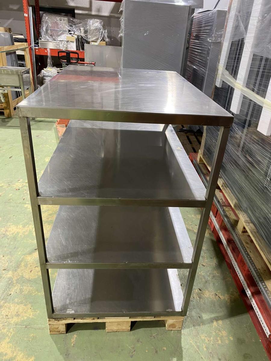 Rozsdamentes állvány, tároló 120*80*125 – termékfotó felülnézet