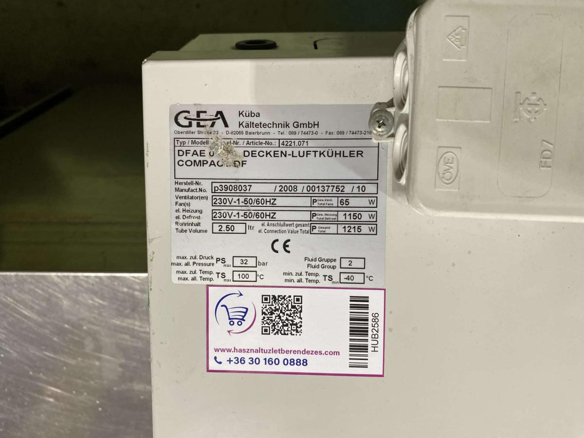 Elpárologtató GEA KÜBA DFAE 071C – termékfotó részlet
