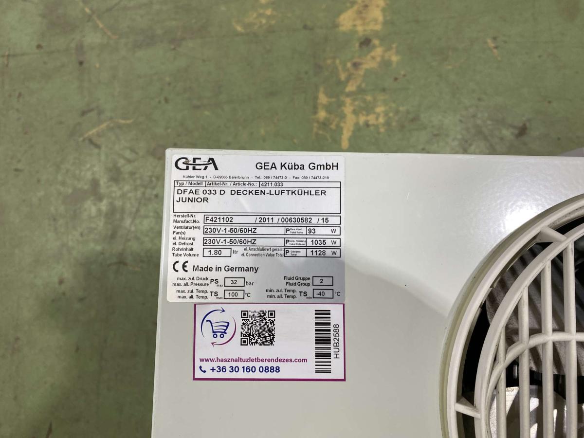 Elpárologtató GEA KÜBA 033C JUNIOR – termékfotó jobb oldalról