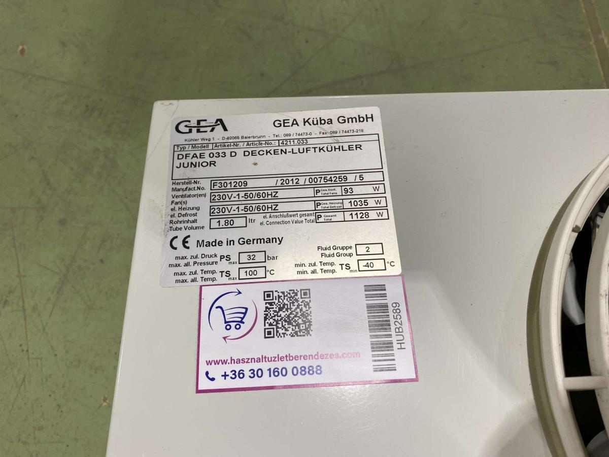 Elpárologtató GEA KÜBA 033C JUNIOR – termékfotó (11. kép)