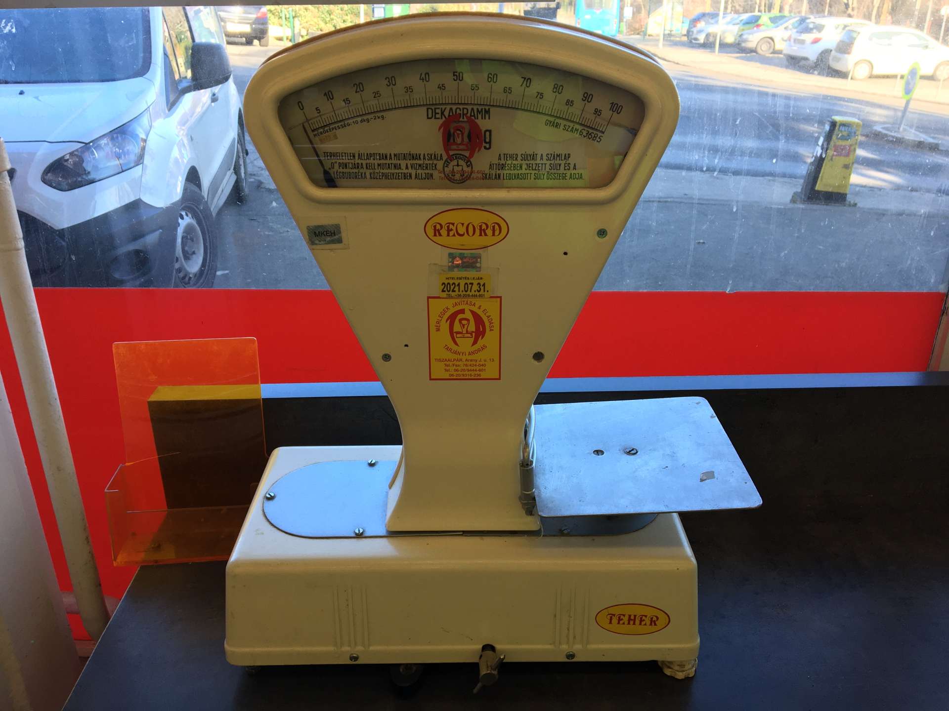 Régi, - antik - bolti ellenőrző mérleg