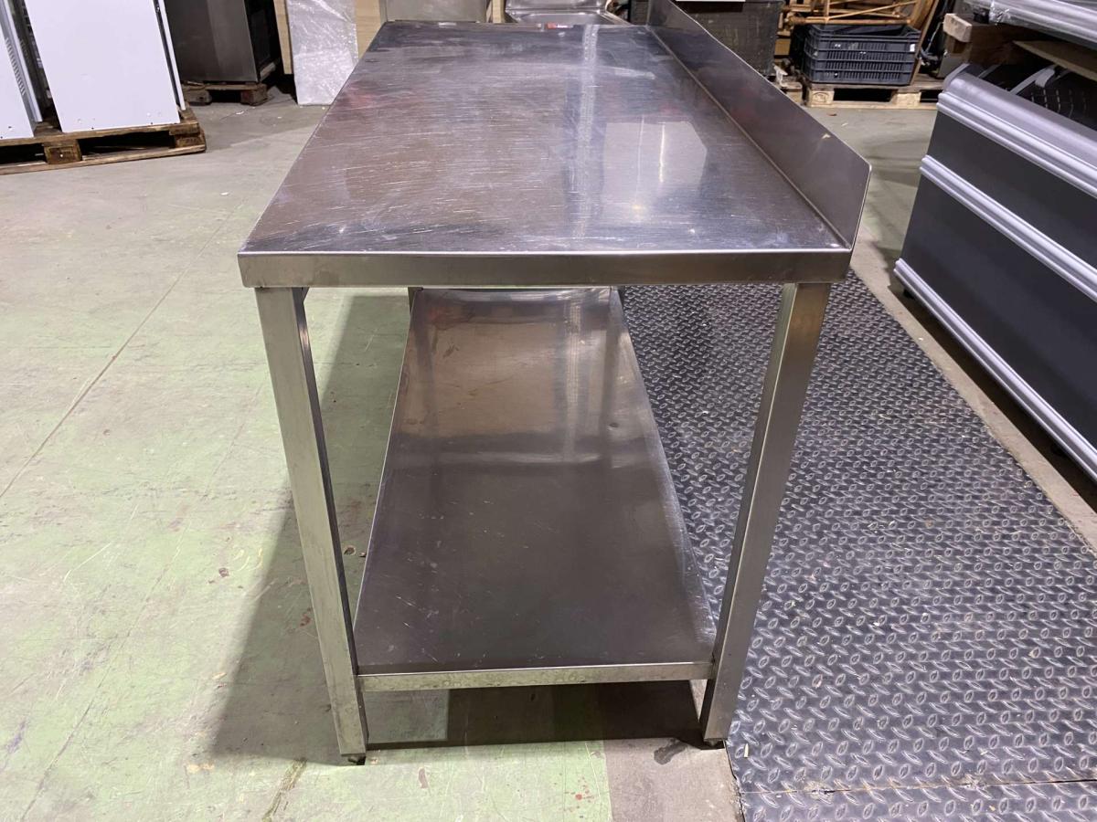 Rozsdamentes asztal 144*65 – termékfotó felülnézet