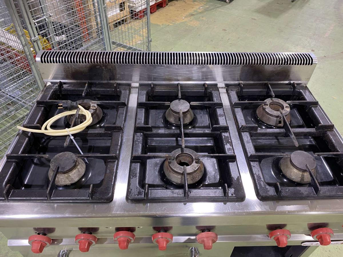 Bertos 6 égős tűzhely (G7F6+FE1) – termékfotó alulnézet