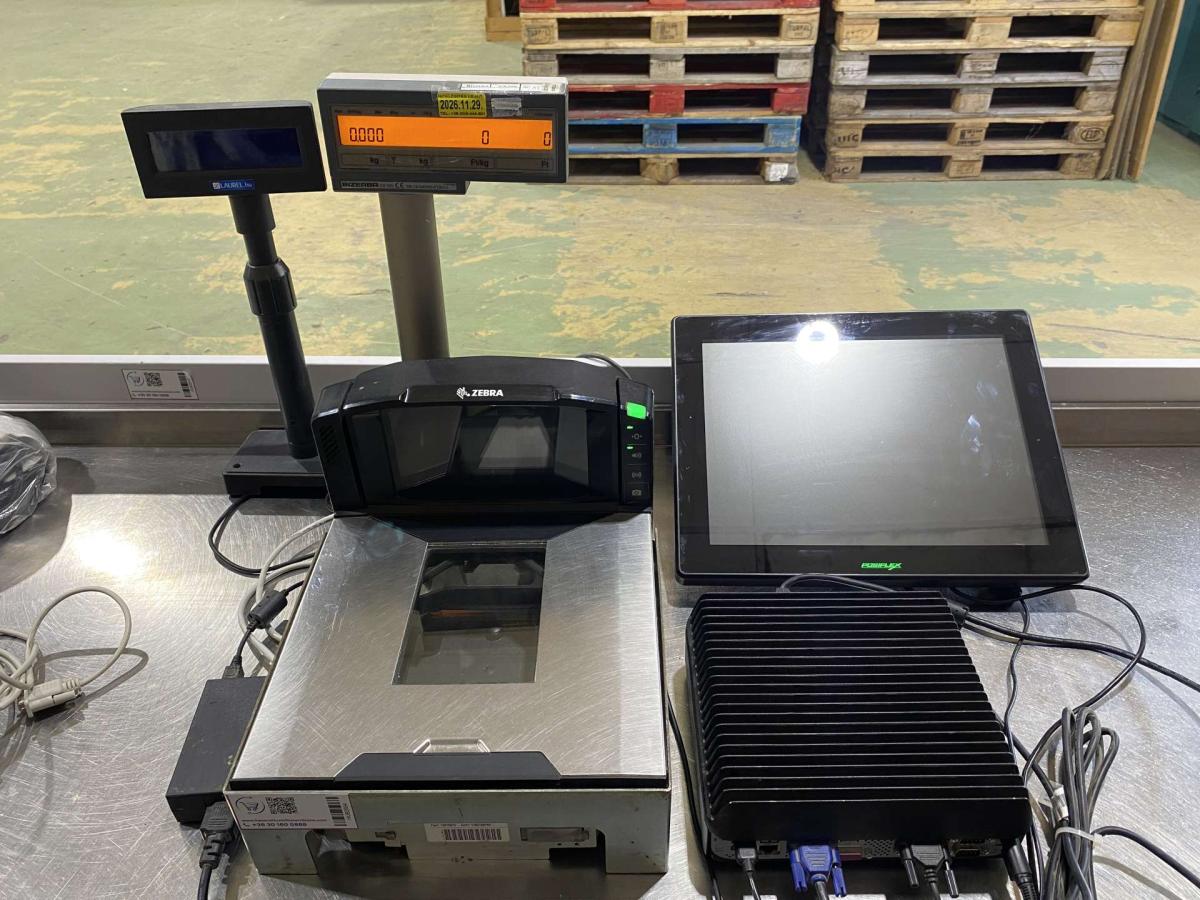 Kasszarendszer, mérlegszkenner Zebra, Bizerba, – termékfotó elölnézet