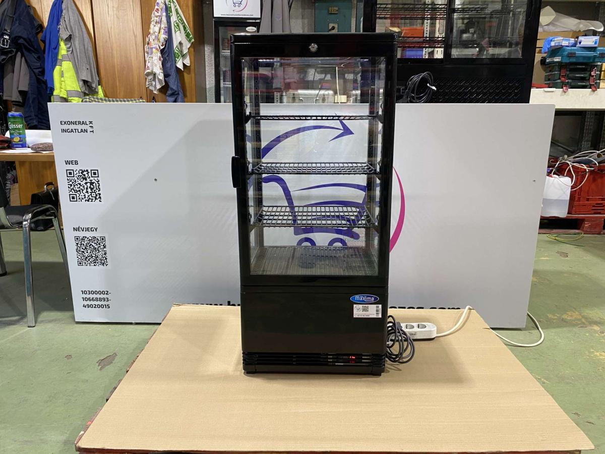 Hűtővitrin – 78L – H96cm Maxima – termékfotó jobb oldalról