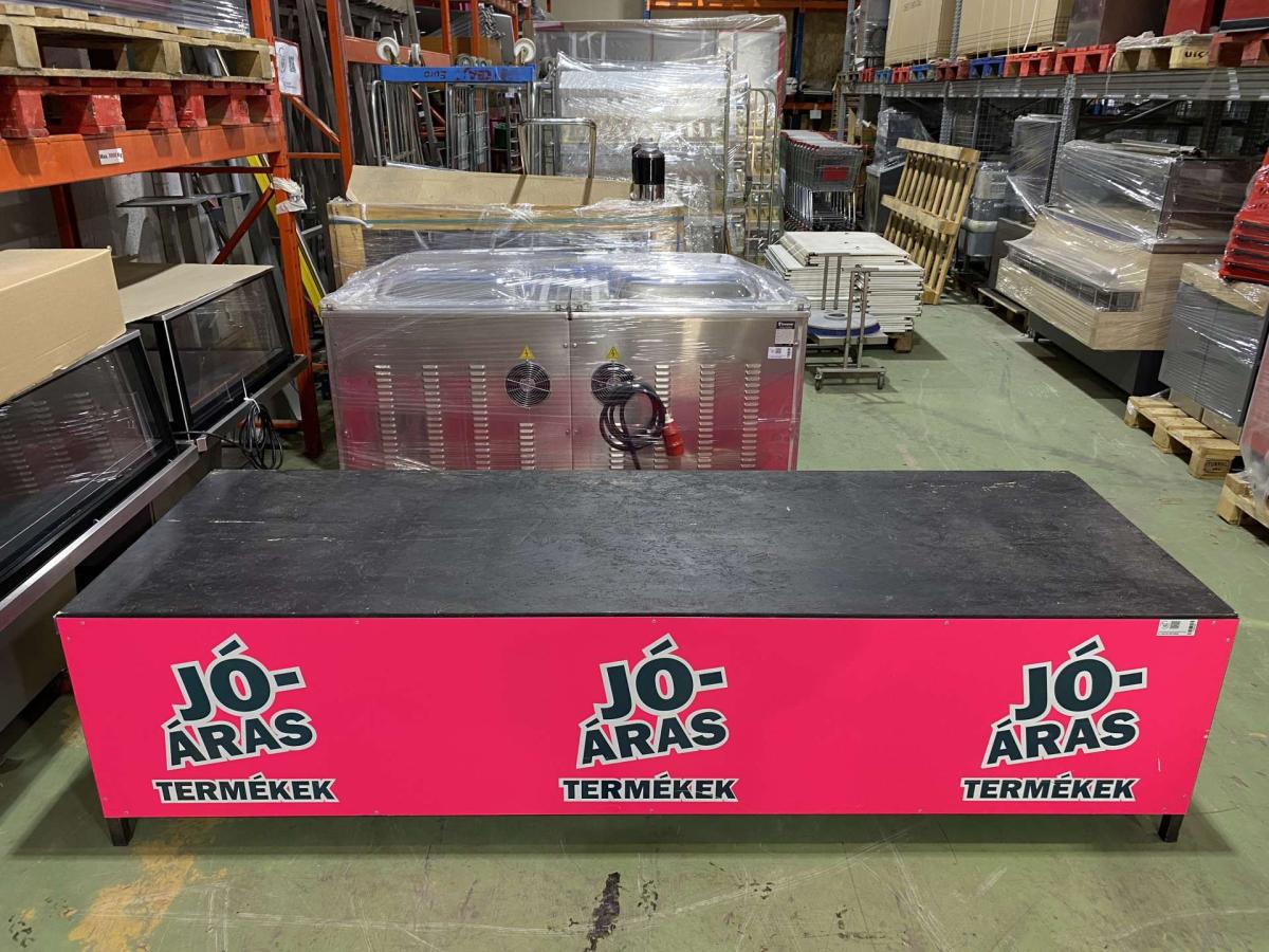 Akciós kihelyezés, sziget – termékfotó alulnézet