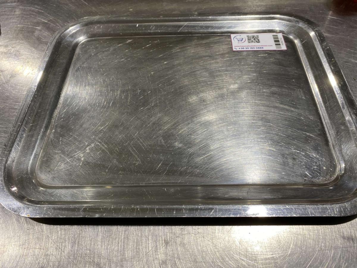 Rozsdamentes tálca 41*32,5*2 cm – termékfotó elölnézet