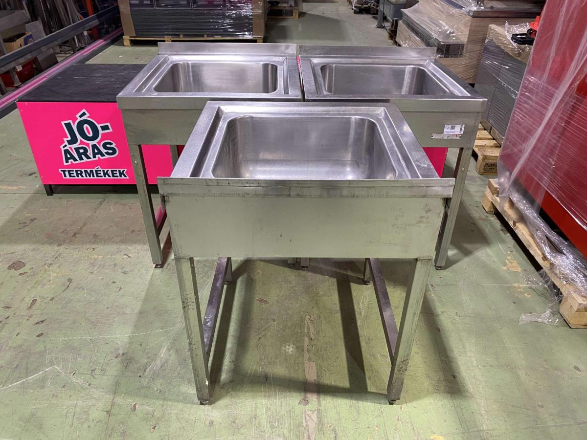 Rozsdamentes egymedencés mosogató – termékfotó alulnézet