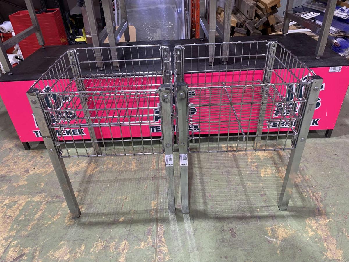 Másodkihelyezés, rácskosár, akciós kosár 60*60*80 "heavy" – termékfotó elölnézet