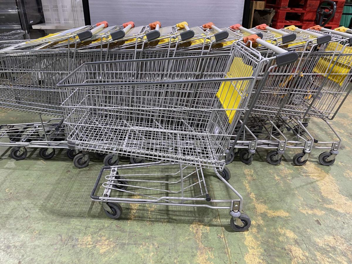 Bevásárlókocsi Caddie 180 BXM literes szürke – termékfotó elölnézet