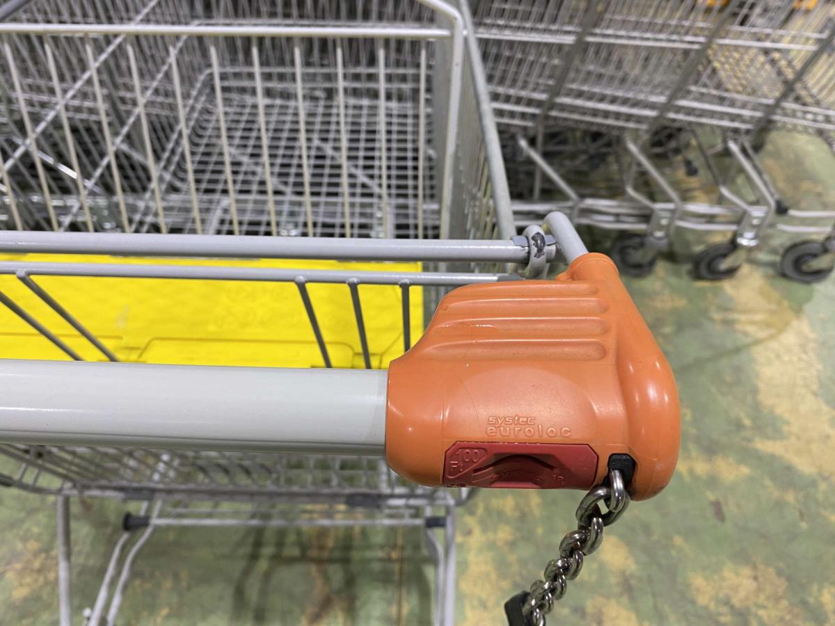 Bevásárlókocsi Caddie 180 BXM literes szürke – termékfotó 45° nézet