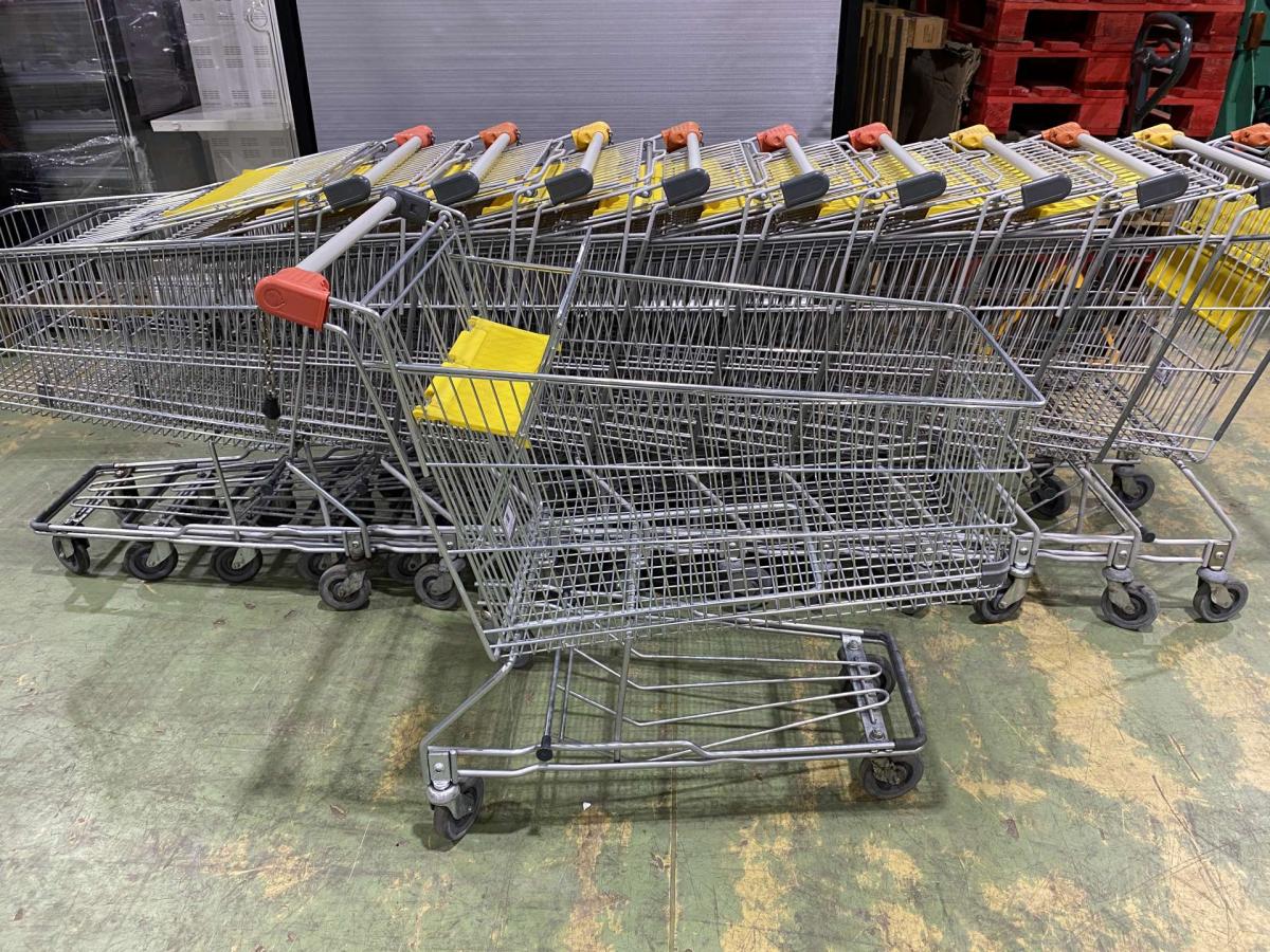 Bevásárlókocsi Caddie 180 BXM literes horganyzott – termékfotó elölnézet