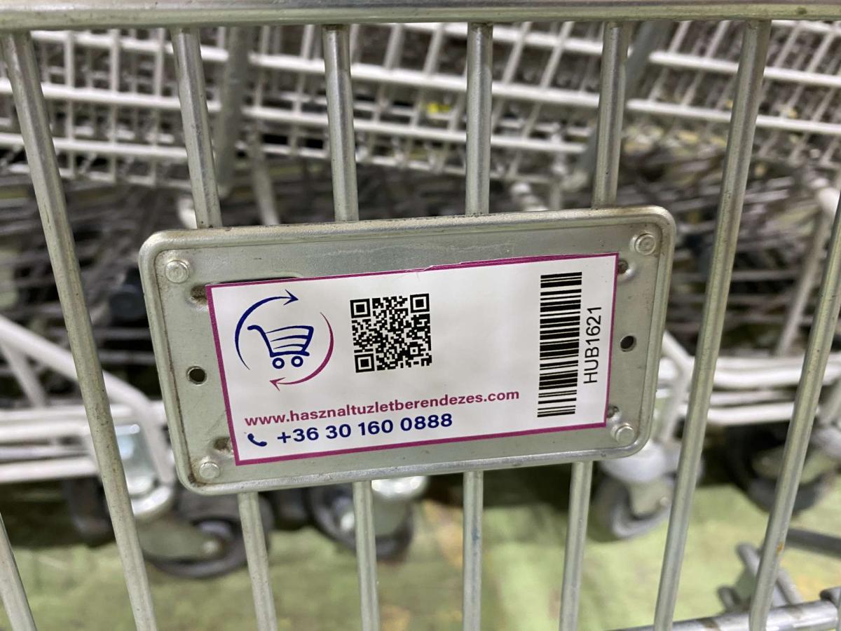 Bevásárlókocsi Caddie 180 BXM literes horganyzott – termékfotó hátulról