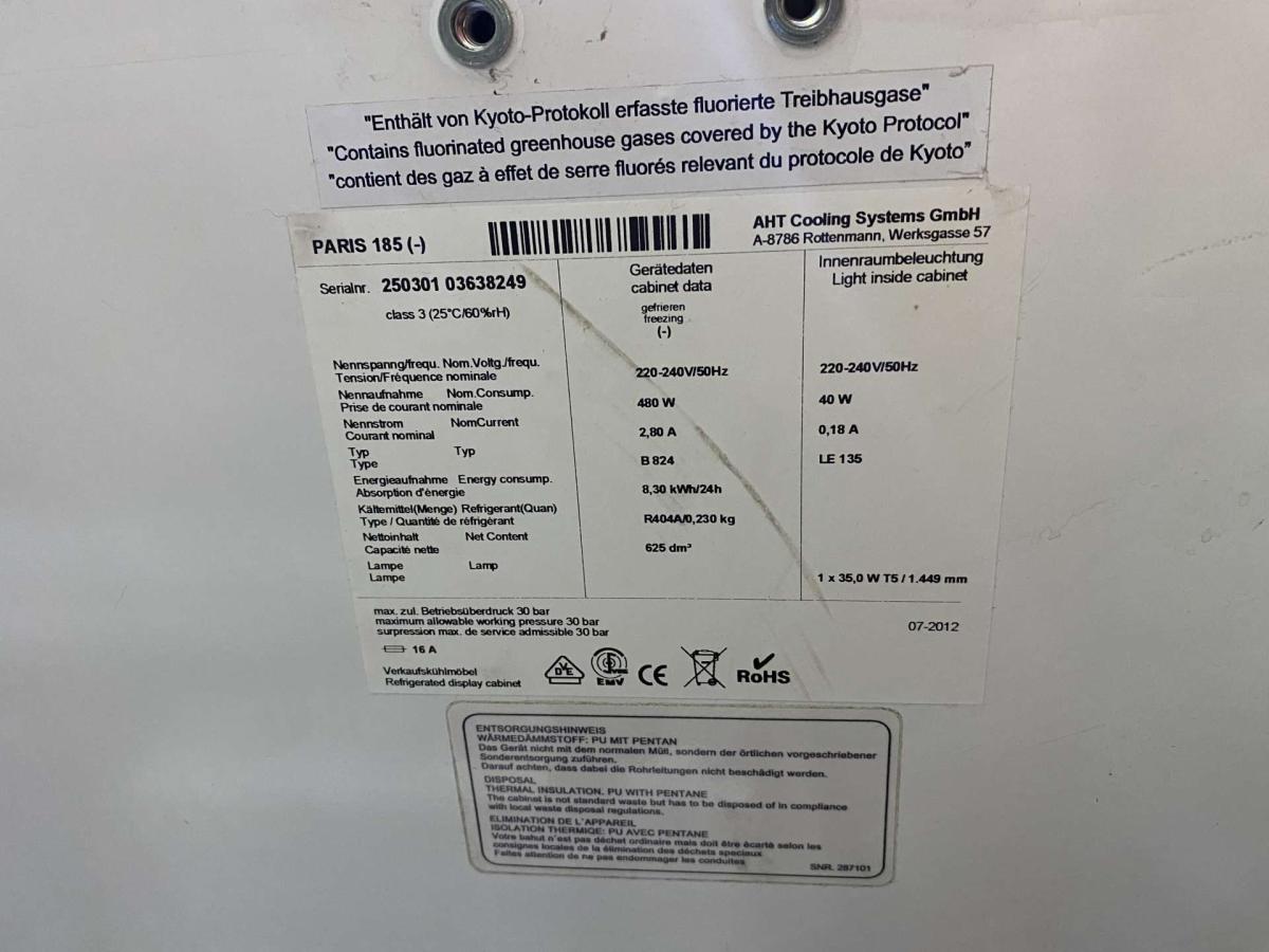 AHT Paris 185 fagyasztóláda – termékfotó bal oldalról