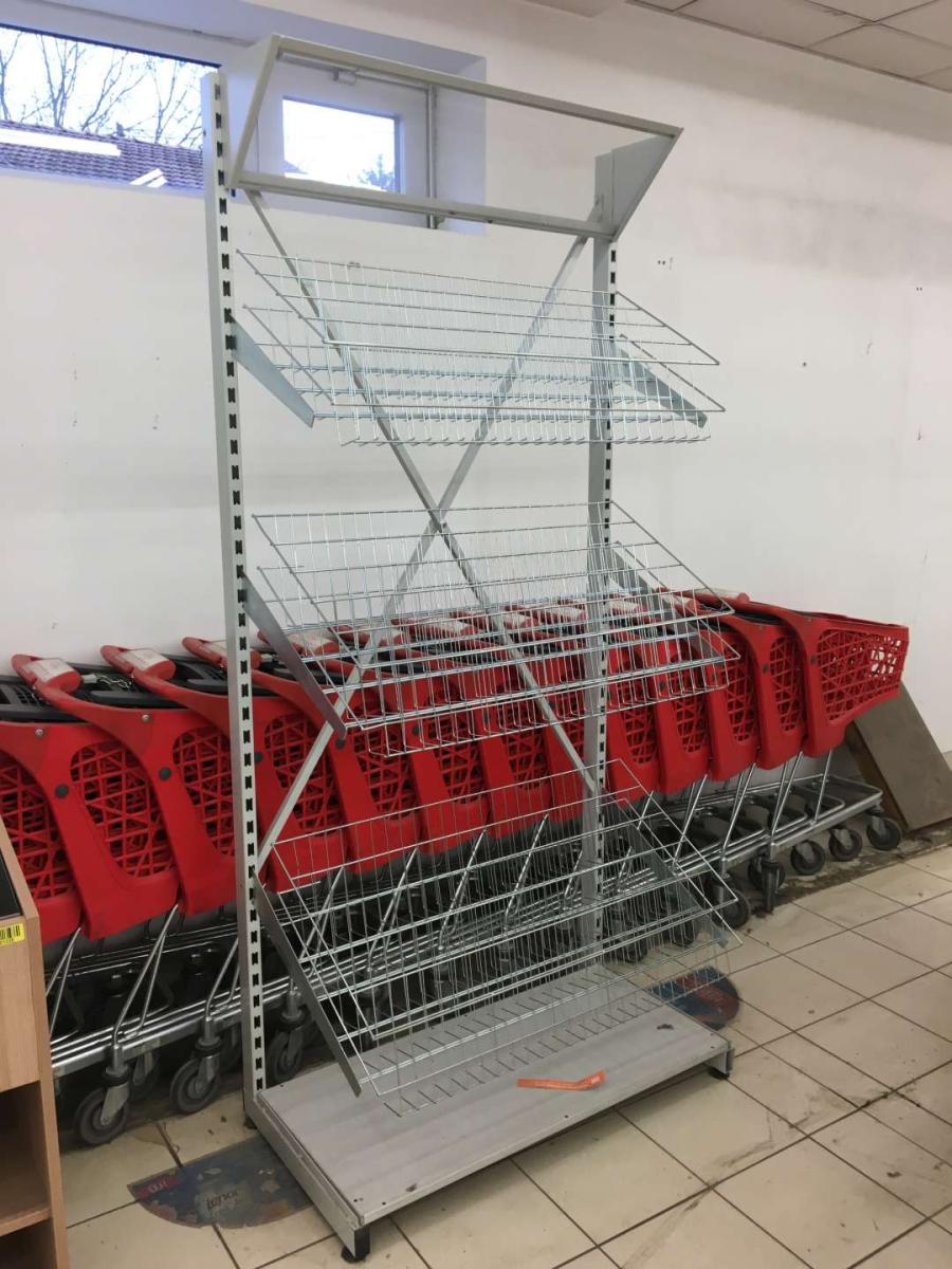 Újságos állvány 100*60*200 – termékfotó bal oldalról