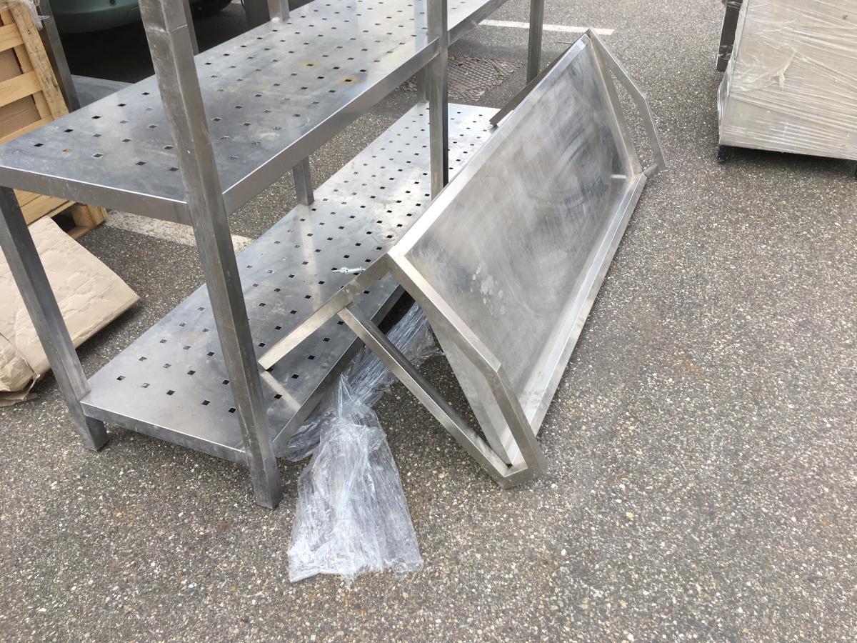 Rozsdamentes mosogatókosár tartó 160*60 – termékfotó bal oldalról