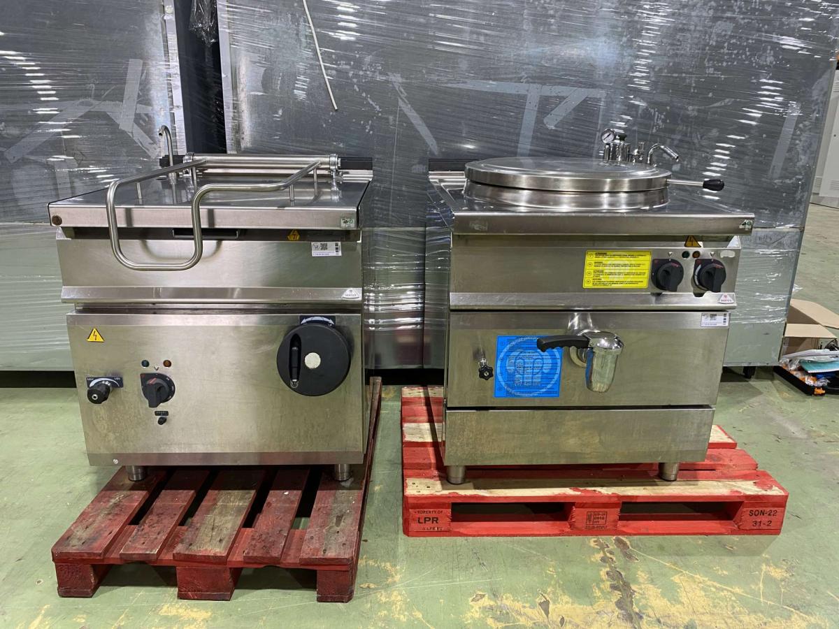 Berto's E9BR8/I elektromos billenőserpenyő 80 literes BERTOS – termékfotó hátulról