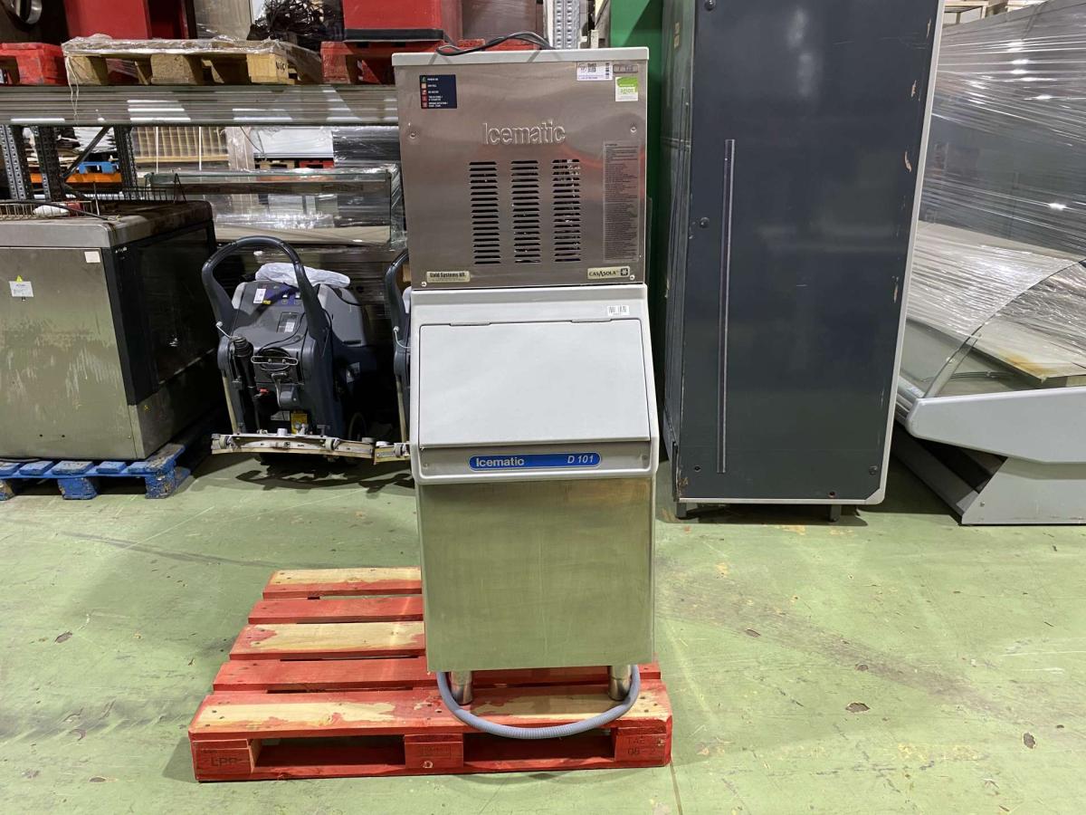 Jégkásagép Icematic F120 + D101 tartály; jéggép – termékfotó felülnézet